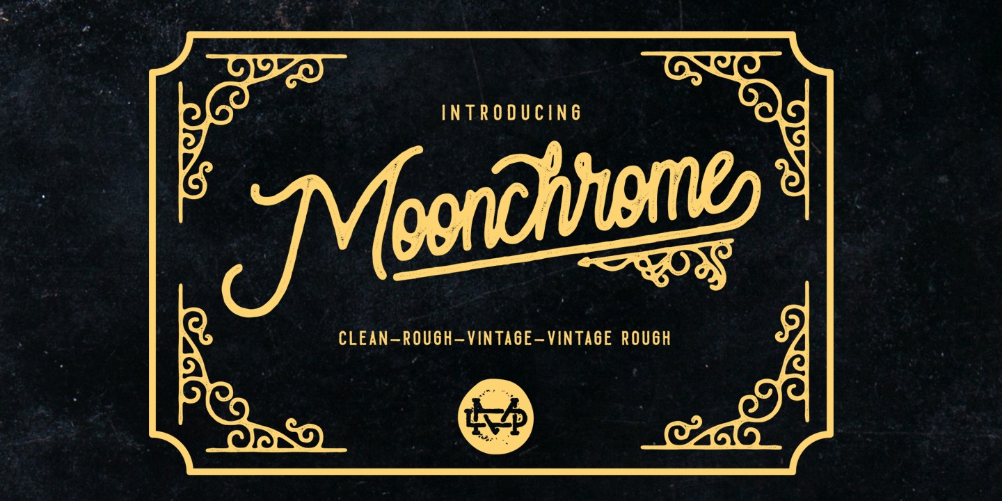 Moonchrome Rough Font preview
